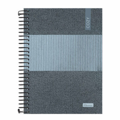 Caderno Colegial Médio Capa Dura 80 Folhas Cozy – Cores Diversas
