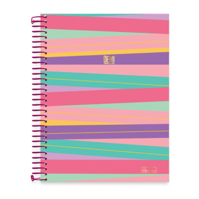 Caderno Universitário Grande Capa Dura 80 Folhas Demi - Estampas Diversas
