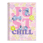 Caderno Universitário Grande Espiral 80 Folhas Stitch - Estampas Diversas