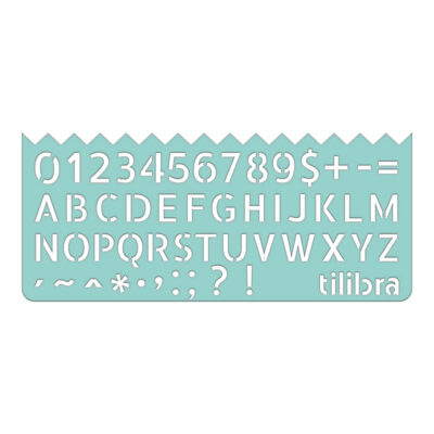 Régua Stencil Fun Com 4 Unidades – Cores/Formatos Sortidos