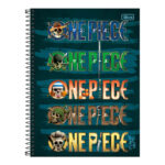 Caderno Espiral Universitário Capa Dura 160 Folhas 10 Matérias One Piece Netflix - Estampas Sortidas