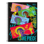 Caderno Espiral Universitário Capa Dura 160 Folhas 10 Matérias One Piece Netflix - Estampas Sortidas