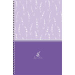 Caderno Universitário Grande Espiral Capa Dura 160 Folhas 10 Matérias Lavender - Estampas Diversas