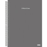 Caderno 1/4 Pequeno Espiral Capa Dura 80 Folhas World Class - Cores Sortidas