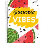 Caderno 1/4 Pequeno Espiral Capa Dura 96 Folhas Kbom - Estampas Diversas