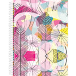 Caderno 1/4 Pequeno Espiral Capa Dura 96 Folhas Kbom - Estampas Diversas