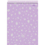 Bloco Espiral Capa Dura 80 Folhas Alto Lavender - Estampas Diversas