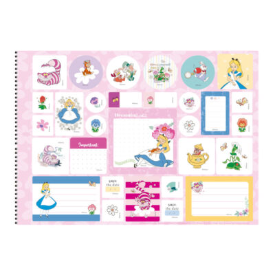 Caderno De Desenho E Cartografia Espiral 60 Folhas Alice In Wonderland – Estampas Sortidas