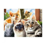 Quebra-Cabeça Com 500 Peças - Selfie Cats