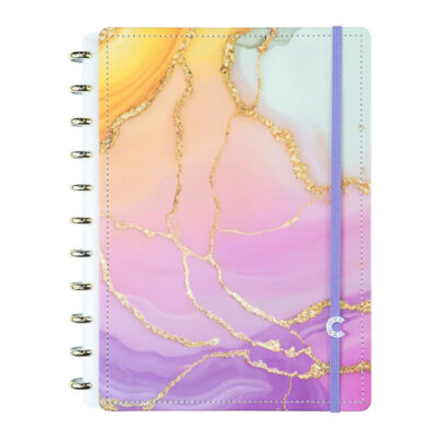 Caderno Inteligente Colegial Mdio Espiral Com 80 Folhas - By Luara Aurora