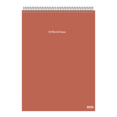 Caderno Espiral Universitário Vertical Com 80 Folhas World Class - Cores Sortidas