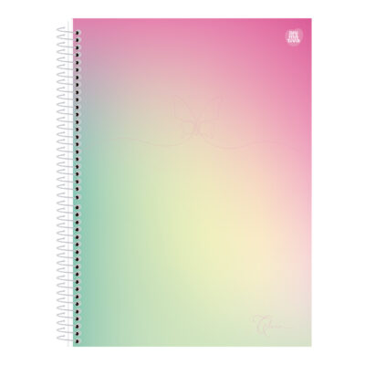 Caderno Universitário Grande Espiral 160 Folhas 10 Matérias Clean - Estampas Sortidas