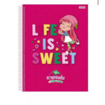 Caderno Colegial Médio Espiral 80 Folhas Moranguinho - Estampas Sortidas