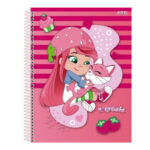 Caderno Colegial Médio Espiral 80 Folhas Moranguinho - Estampas Sortidas