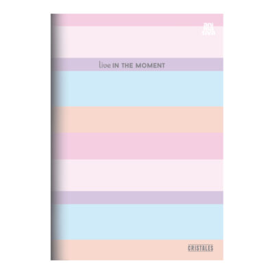Caderno 1/4 Pequeno Costurado Capa Flexível Cristales – Estampas Sortidas