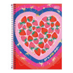 Caderno Espiral Universitário 80 Folhas Connect Be Berry - Estampas Sortidas