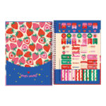 Caderno Espiral Universitário 80 Folhas Connect Be Berry - Estampas Sortidas