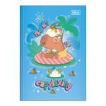 Caderno Brochura Costurado Sem Mola Capa Dura 1/4 80 Folhas Capyclub - Estampas Sortidas