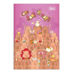 Caderno Brochura Costurado Sem Mola Capa Dura 1/4 80 Folhas Capyclub - Estampas Sortidas