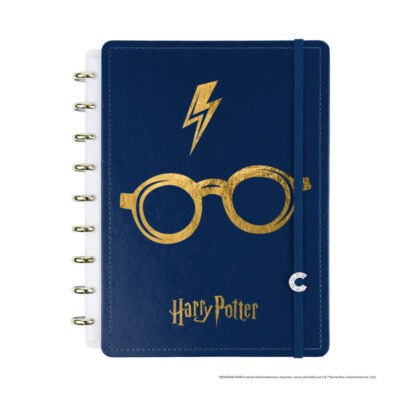 Caderno Inteligente 1/4 A5 Pequeno Espiral Com 80 Folhas - By Harry Potter - Azul