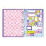 Caderno 1/4 Pequeno Espiral Capa Dura 80 Folhas Stitch - Estampas Sortidas