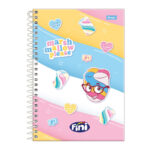 Caderno 1/4 Pequeno Espiral Capa Dura 80 Folhas Fini - Estampas Sortidas