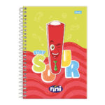 Caderno 1/4 Pequeno Espiral Capa Dura 80 Folhas Fini - Estampas Sortidas