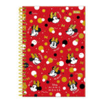 Caderno 1/4 Pequeno Espiral Capa Dura 80 Folhas Minnie Vintage - Estampas Sortidas