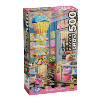 Quebra-Cabeça Com 500 Peças - Doceria Colorida