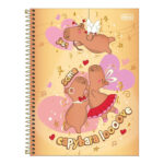 Caderno Universitário Grande Capa Dura 80 Folhas Capyclub - Estampas Sortidas