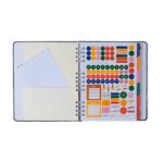 Caderno Colegial Organizador Espiral Duo Pautado & Pontado - Lagoa - Cisne Floral Off White