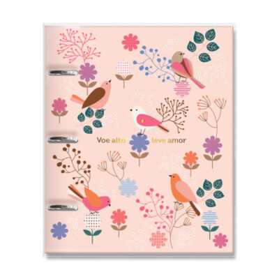Fichário Caderno Argolado Colegial Com 3 Argolas - Leve Amor