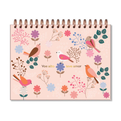 Caderno De Criação Folhas Pretas - Leve Amor