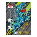 Caderno Brochura Costurado Sem Mola Universitário 80 Folhas Raptor - Estampas Sortidas