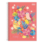 Caderno Universit rio Grande Capa Dura 80 Folhas Charme - Estampas Sortidas
