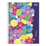 Caderno Universit rio Grande Capa Dura 80 Folhas Charme - Estampas Sortidas