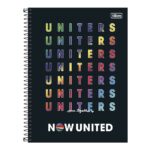 Caderno Espiral Universitário 80 Folhas Now United - Estampas Diversas