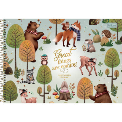Caderno Desenho E Cartografia Espiral 80 Folhas Loveland - Estampas Diversas