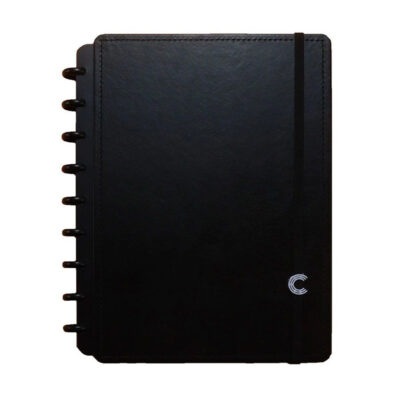 Caderno Inteligente Colegial Médio Espiral Com 80 Folhas - Preto