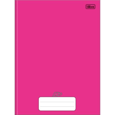 Caderno Universitário Grande Brochura Costurado Sem Mola Capa Dura 96 Folhas D+ Rosa