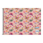 Caderno De Desenho E Cartografia Espiral 80 Folhas Pepper - Estampas Sortidas