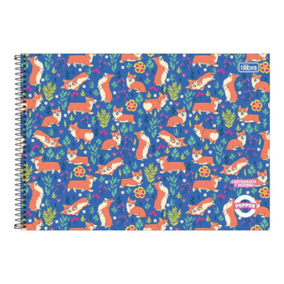 Caderno De Desenho E Cartografia Espiral 80 Folhas Pepper – Estampas Sortidas