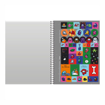 Caderno Universitário Grande Espiral 80 Folhas Among – Estampas Diversas