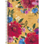 Caderno 1/4 Pequeno Espiral Capa Dura 80 Folhas Le Vanille - Estampas Diversas