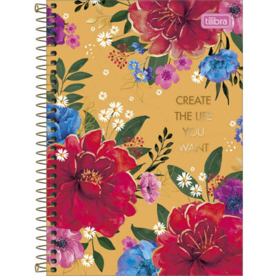 Caderno 1/4 Pequeno Espiral Capa Dura 80 Folhas Le Vanille – Estampas Diversas