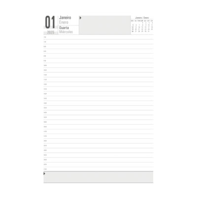 Agenda Costurada Percalux 2025 – Preta