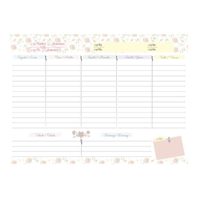 Bloco Planner Permanente Com 53 Folhas - Detalhes
