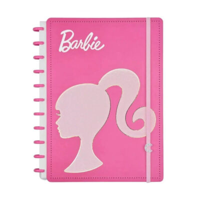 Caderno Inteligente Colegial Médio Espiral Com 80 Folhas - Barbie Pink
