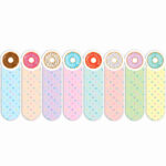 Marcador De Página Adesivo Fof Donuts - Estampas/Cores Sortidas