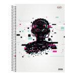 Caderno Universitário Grande Espiral Capa Dura 240 Folhas 15 Matérias Bomd+ - Estampas Sortidas